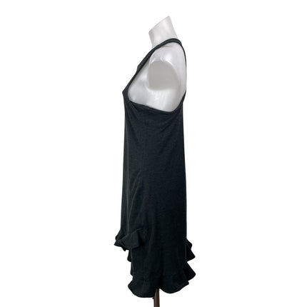 Beyond Yoga Black Spacedye Sleeveless Racerback Ruffle Tank Mini Dress Size L