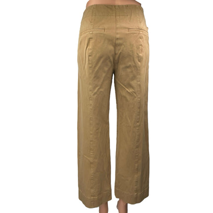 Kit and Ace Womens Beige Tan High Waist Straight Wide Leg Trousers Dress Pants 2