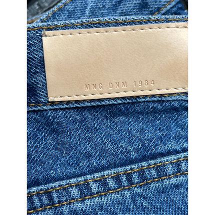 MNG Mango Women's Blue High Waisted Y2k Casual Straight Leg Denim Jeans Size 6