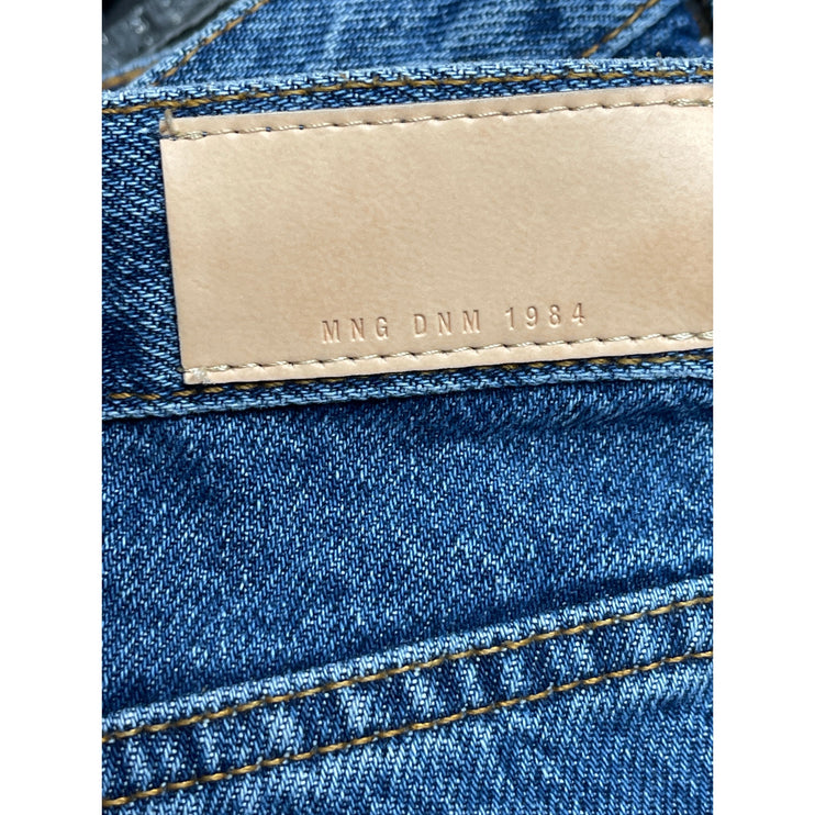 MNG Mango Women's Blue High Waisted Y2k Casual Straight Leg Denim Jeans Size 6