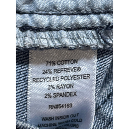 Marc New York Blue Frayed Raw Hem Mini Straight Pencil Denim Jeans Skirt Size 4