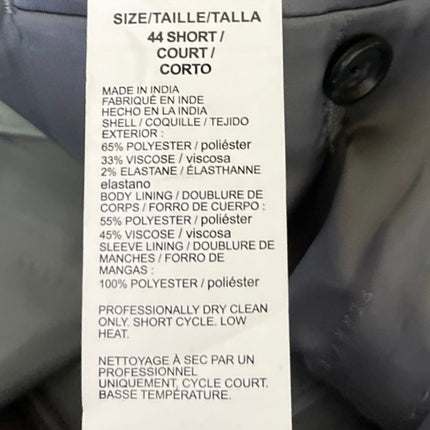 Perry Ellis Men's Gray Slim Fit Stretch Notch Lapel Two Button Suit Jacket 44S