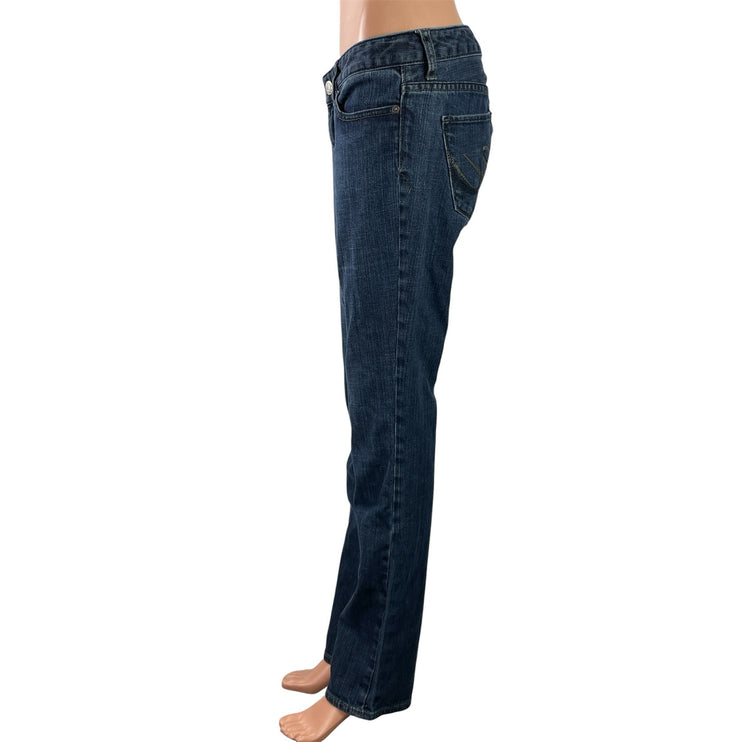 Express Stella Women's Blue Low Rise Y2k Medium Wash Skinny Denim Jeans Size 6