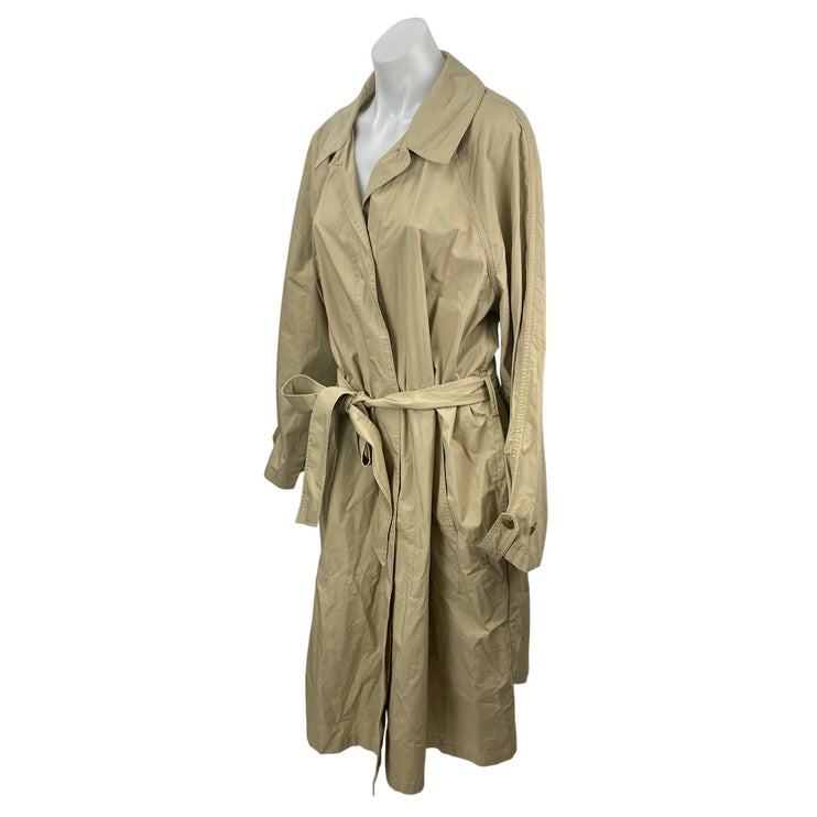 GAP Women's Oversized Beige Collar Long Sleeve Belted Midi Trench Coat Jacket XL