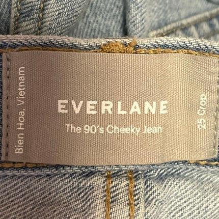 Everlane Women's Blue The 90s Cheeky Light Wash Cropped Straight Denim Jeans 25