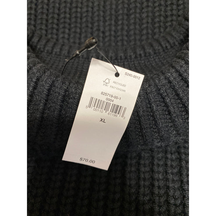 NEW Banana Republic Black Cable Knit Sleeveless Crewneck Tank Sweater Top Size L