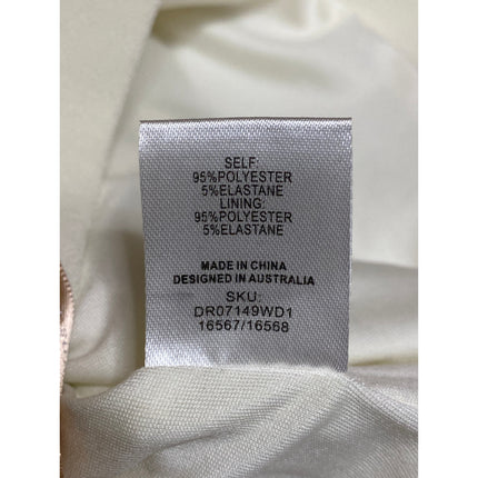 Meshki Cream Long Bell Sleeve Off The Shoulder Cutout Mini Bodycon Dress Sz XXS