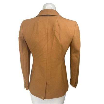 J.Crew Parke Women's Tan Wool Long Sleeve Shawl Collar Blazer Coat Jacket Size 0