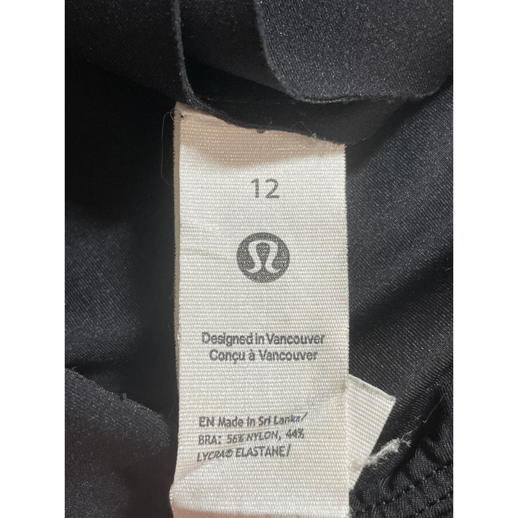 Lululemon Ultralu Black Sleeveless Athletic Activewear Sports Bra Tank Top Sz 12