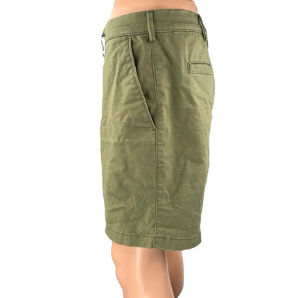 Gap Essential Khaki Mens Green 7" Straight Leg Performance Golf Chino Shorts 36