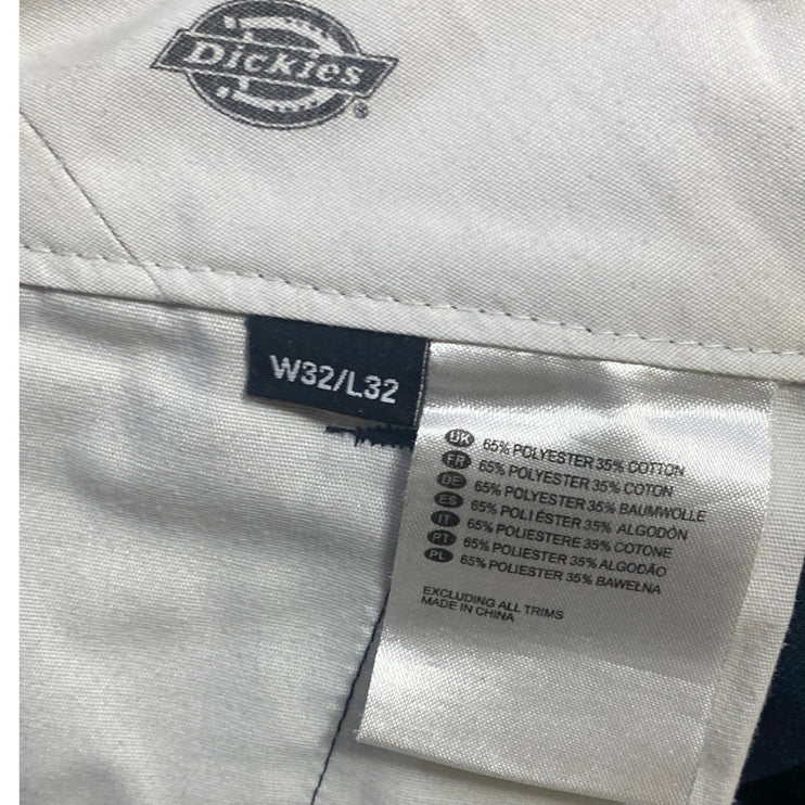 Dickies Men's Blue Mid Rise Slim Straight Skinny Chino Khaki Trousers Pants 32