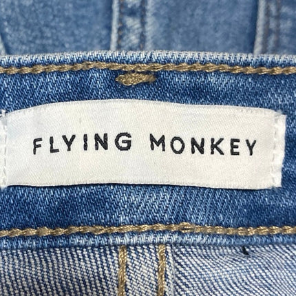Flying Monkey Womens Blue High Waisted Distressed Straight Denim Jeans Pants 27