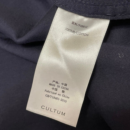 Cultum Men's Navy Blue Long Sleeve Polo Shirt Sweater Sweatshirt Top Size M