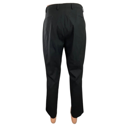 Calvin Klein Men's Black High Waisted Straight Leg Trousers Dress Pants Size L