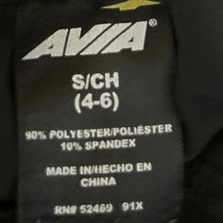 Avia Black Parachute Sweat Drawstring Straight Tapered Windbreaker Pants Size S