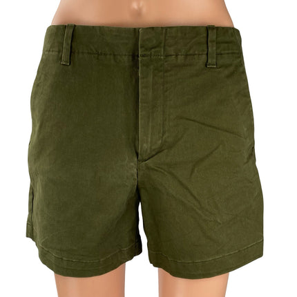Banana Republic Authentic Chino Women's Green High Rise Casual Mini Shorts 4