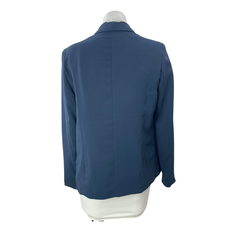 Forever 21 Women's Blue Shawl Collar Open Long Sleeve Blazer Coat Jacket Size M