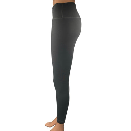 Set Active Womens Dark Gray Mid Rise Yoga Workout Athletic Leggings Pants Size M
