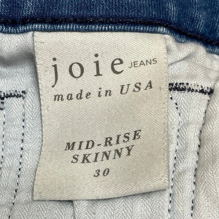 Joie Women's Blue Viola Mid Rise Medium Wash Stretch Skinny Denim Jeans Size 30