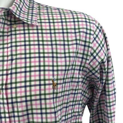 Ralph Lauren Men's Multicolor Plaid Long Sleeve Button Down Shirt Top Size L