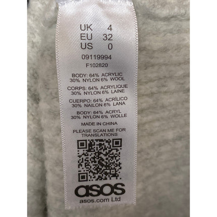 ASOS Women's Gray Long Balloon Sleeve Turtleneck Rib Knit Midi Sweater Dress 0