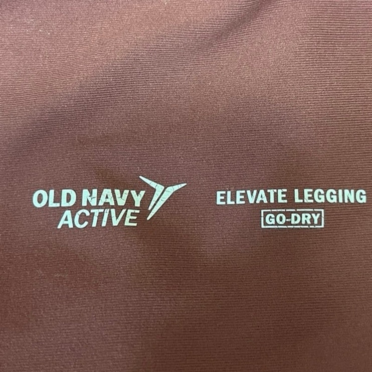 Old Navy Active Red Mid Rise Pull On Stretch Yoga Cropped Athletic Leggings Sz S
