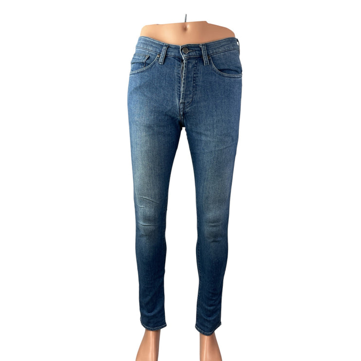 Ted Baker London Men's Medium Blue Wash High Waisted Skinny Denim Jeans Pants 28