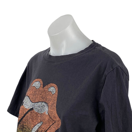 H&M The Rolling Stones Women's Rainbow Graphic Short Sleeve Tee T-Shirt Top XL