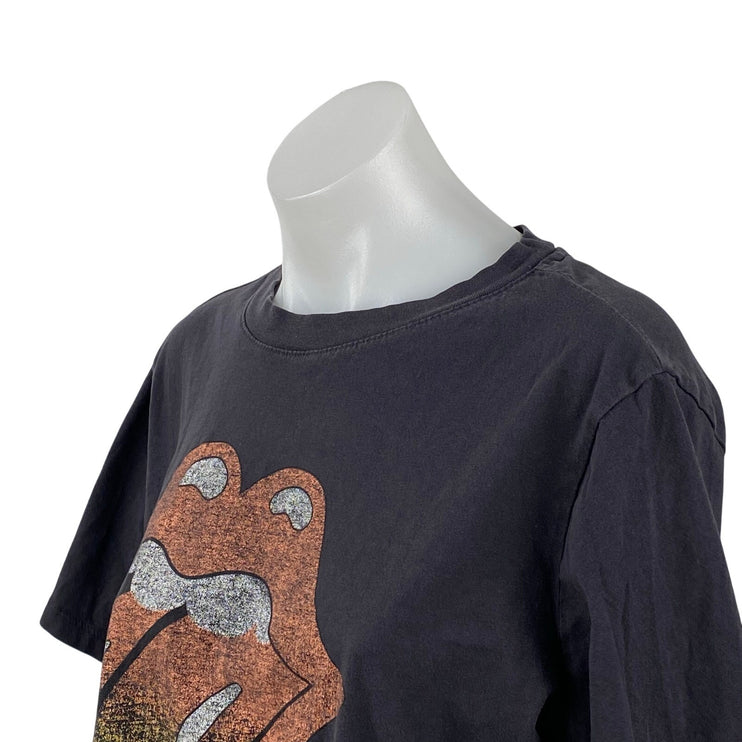 H&M The Rolling Stones Women's Rainbow Graphic Short Sleeve Tee T-Shirt Top XL