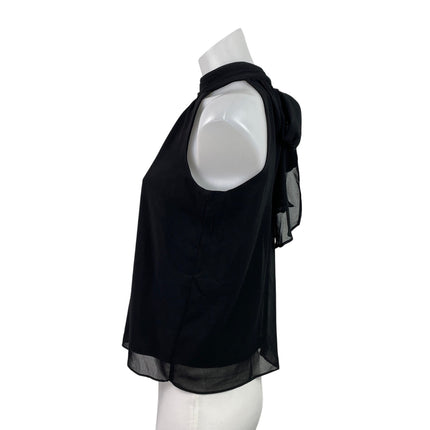 1.State Women's Black Sleeveless Halter Tie Neck Casual Blouse tank Top Size XS