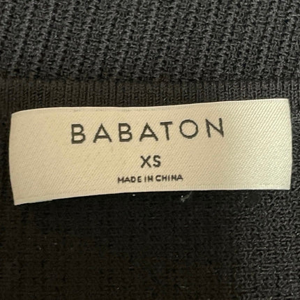 Aritzia Babaton Black Long Sleeve Sculpt Ribbed Knit Sweetheart Neck Sweater XS