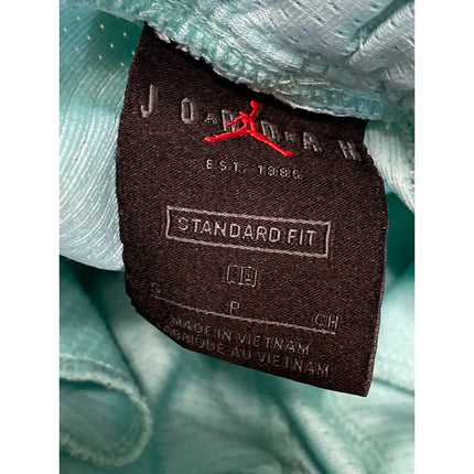 Jordan Women's Teal Blue Standard Fit Drawstring Workout Athletic Shorts Size S