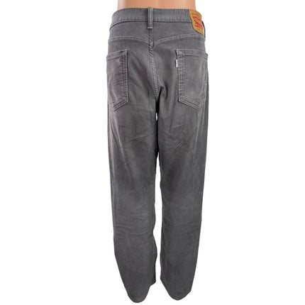 Levi's 514 Womens Gray Corduroy High Rise Straight Leg Denim Jeans Pants Size 34