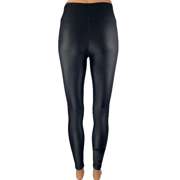 Carbon38 Women's Black Mid Rise Yoga Workout Running Athletic Leggings Pants S