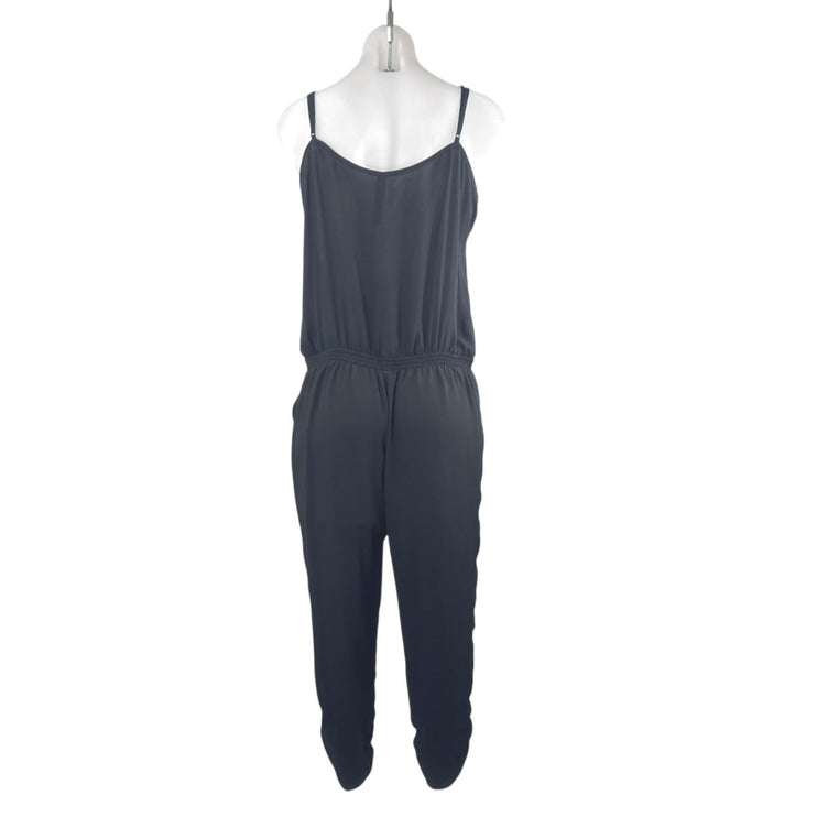 Design Lab Women's Black Sleeveless Cami Camisole Tank V Neck Jumpsuit Size M