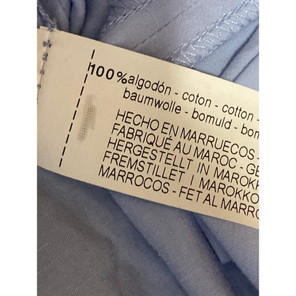 Zara Womens Blue Long Sleeve Tie Waist Slit Button Down Midi Shirt Dress Size XS