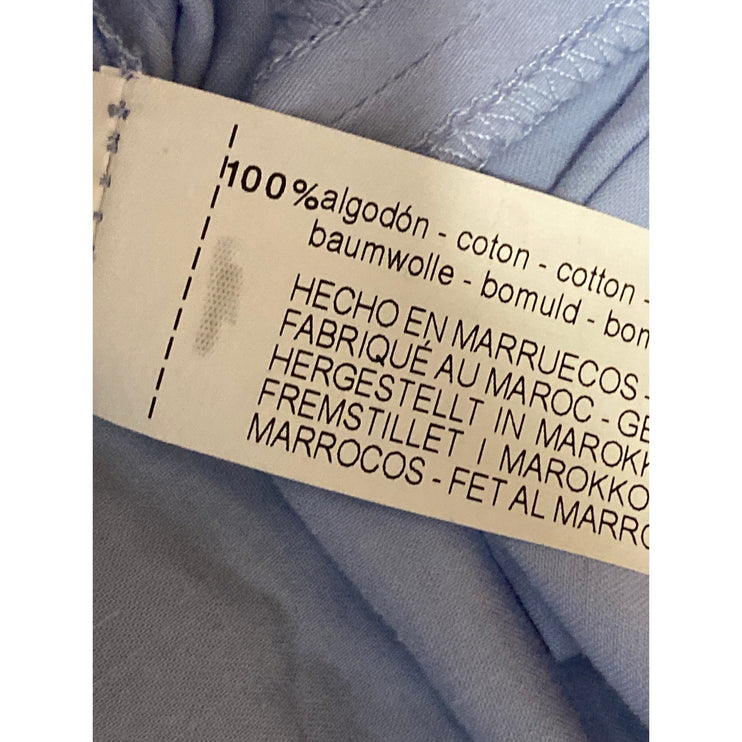 Zara Womens Blue Long Sleeve Tie Waist Slit Button Down Midi Shirt Dress Size XS