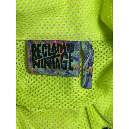 Reclaimed Vintage Neon Mesh Collared Button Down Shirt Short Tracksuit Set XS/S