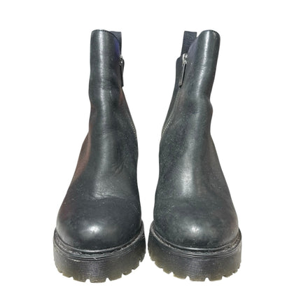 Dr Marten Magdalena Women's Black Leather High Heels Zip Ankle Boots Size 8