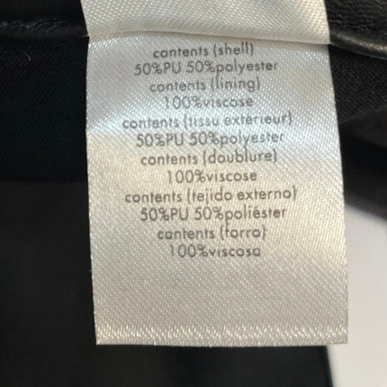 NEW WeWoreWhat Black Faux Vegan Leather High Rise A-Line Flare Bell Shorts Sz 30