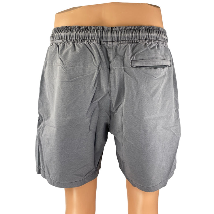 Marine Layer Men's Gray Drawstring Elastic Waist Swim Beach Trunks Shorts Size L