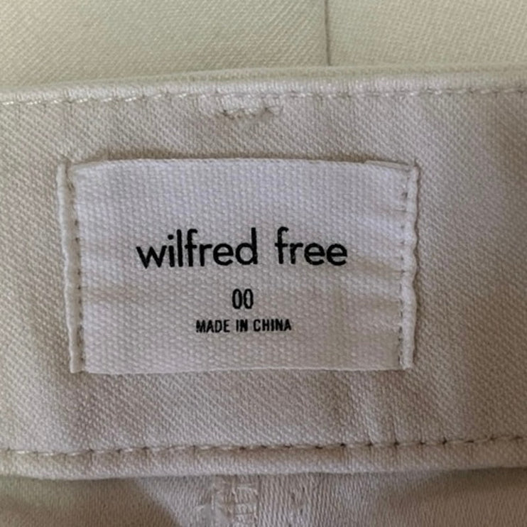 Aritzia Wilfred Free Women's White High Rise Straight Leg Ankle Denim Jeans Sz 0