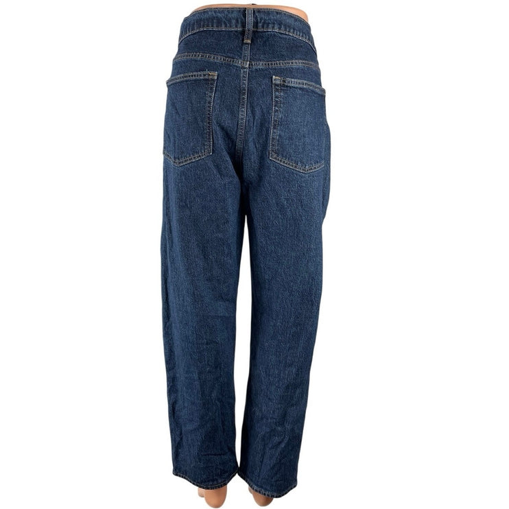 GAP Women's Blue Classic High Rise Wide Leg Cheeky Straight Denim Jeans Pants 16