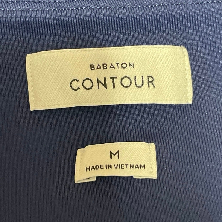 Aritzia Babaton Contour Blue Square Neck Sculpt Long Sleeve Crop Top Size M