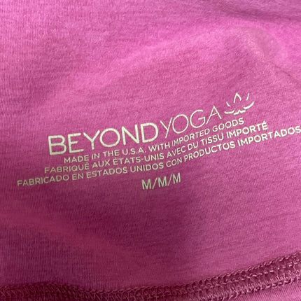 Beyond Yoga Women's Pink High Rise Workout Gym Athletic Leggings Pants Size M