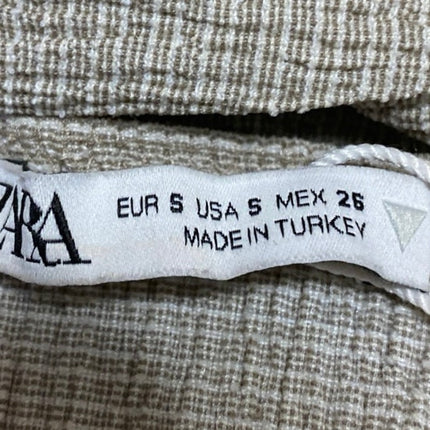 Zara Cream Beige Strapless Sleeveless Bandeau Tube Bodycon Midi Dress Size S