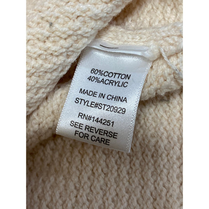 Sincerely Jules Women's Beige Knit Button V-neck Long Sleeve Sweater Top Size S