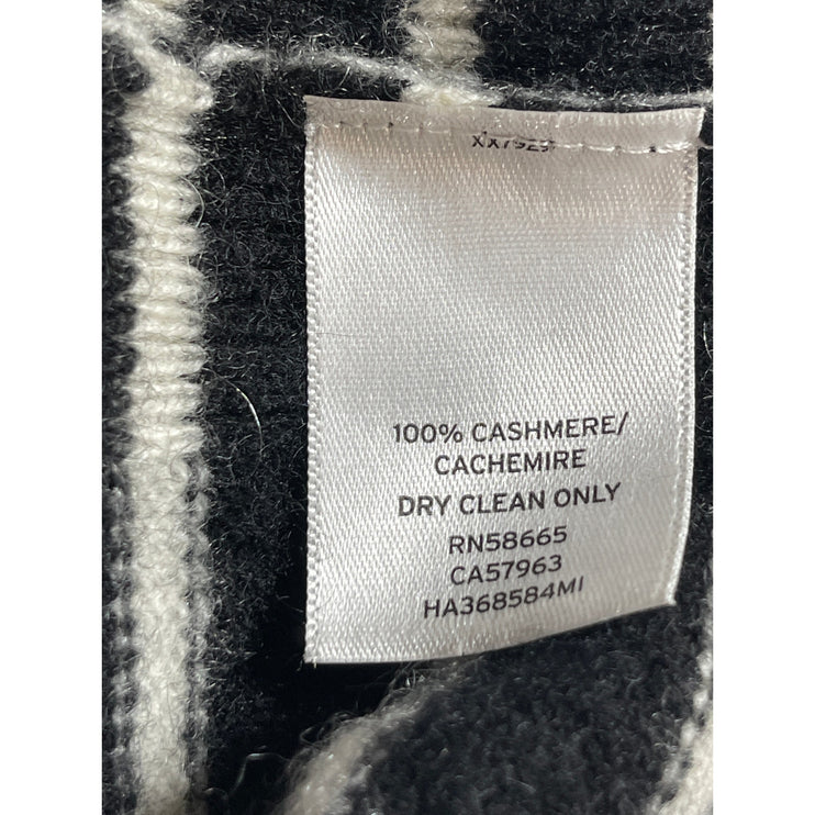 Halogen 100% Cashmere Womens Striped Crew Neck Long Sleeve Sweater Top Size S