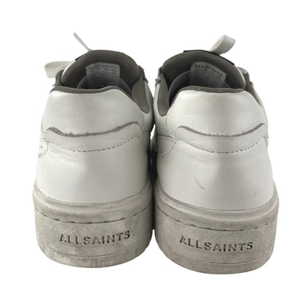 AllSaints VIX Women;s White Leather Low Top Athletic Trainers Sneakers Shoes 7