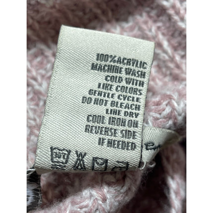 American Rag Cie Women's Pink Colorblock Ribbed Knit Cowl Neck Sweater Top Sz M